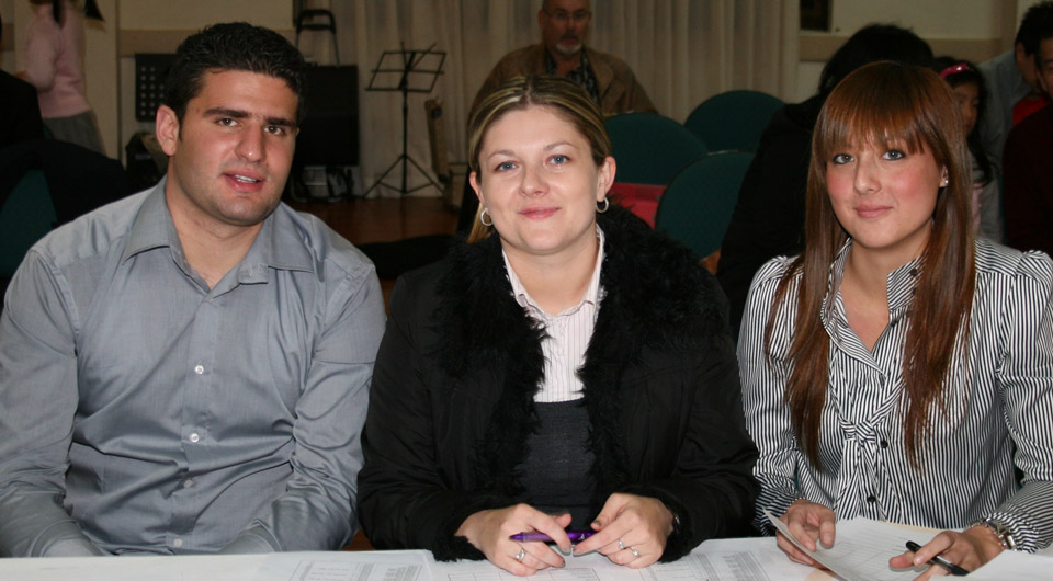 The jury for the later morning classes: Nemanja Drazic, Milica Vijatovic and Lina Chegodaev.