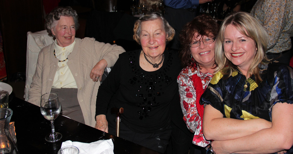 Sister Nita Rotherham and Marie Jones (former NZAA Secretary) and Nita's two daughters Julie and Gail Dowd.