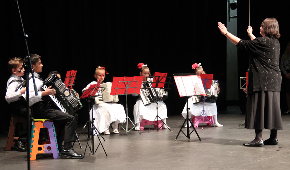 Eastern Junior Accordion Orchestra conducted by Lisa Yelavich.