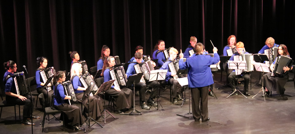 Auckland Accordion Symphonietta (AAS) conducted by Lionel Reekie