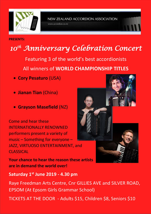 Poster for 10th Anniversary Celebration Concert