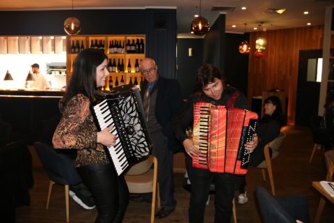 Tracey Collins and Cory Pesaturo