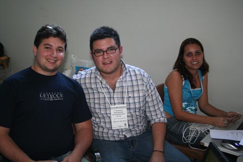 Giordano Mahatma Rosendo da Costa, Ignácio Hernández Maturana and Secretary Angelica Sobrinho.