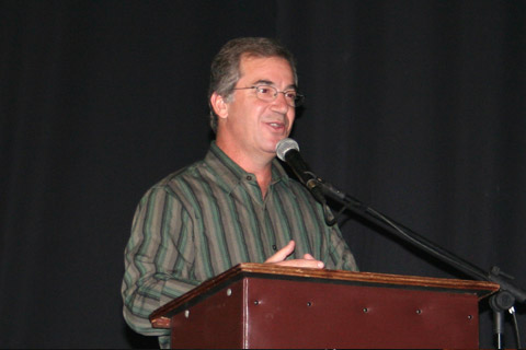 Mayor João Sanzovo of Jaú City speech