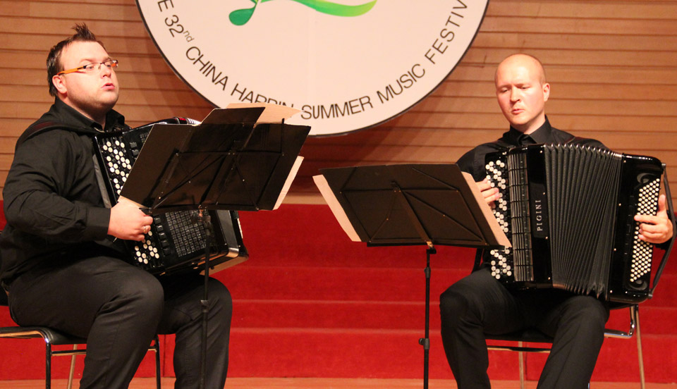 "Harmonium Duo" of Hubert Giziewski and Rafal Grzaka (Poland)