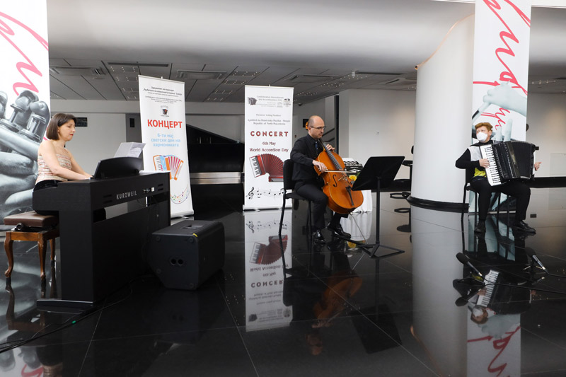 Aleksandar Kotevski-cello, Marija Gjoshevska-piano and Zorica Karakutovska-accordion