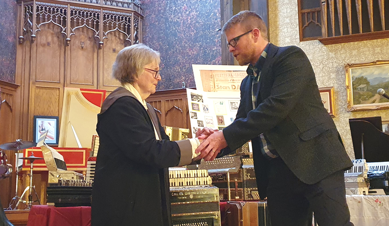 Mayor of Superior, Jim Paine, Museum President and curator Helmi Harrington