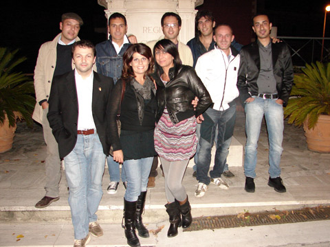 Davide, Roberto, Gianluca, Alberto, Antonio, (front) Mirco, Selenia and Antonella