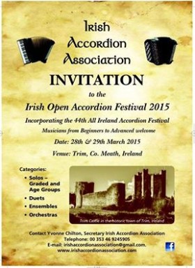 Irish Open Accordion Festival Poster