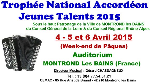 National Accordion Trophy, Montrond-les-Bains