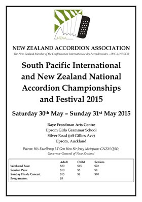 NZAA program cover