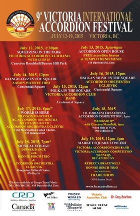 9th Victoria International Accordion Festival poster