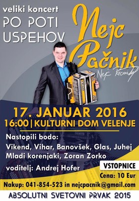 Nejc Pacnik Concert poster