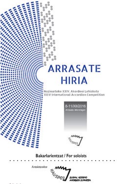 Arrasate Hiria XXIV International Accordion Competition
