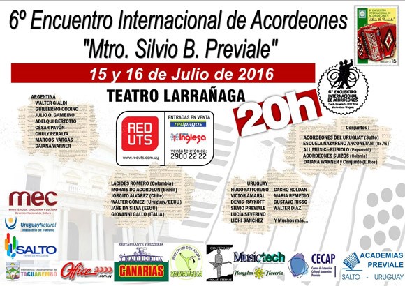 6th Encuentro Internacional de Acordeones poster