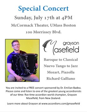 Grayson Masefield Boston Concert poster