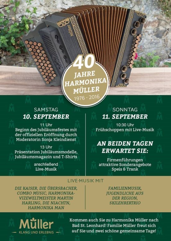 Harmonica Müller 40th Anniversary poster