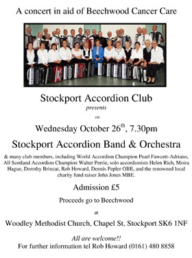 Stockport Accordion Club poster