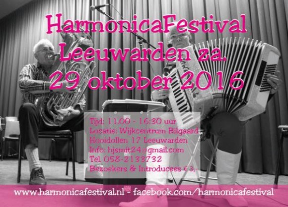 Poster, 2016 Harmonica Festival Leeuwarden