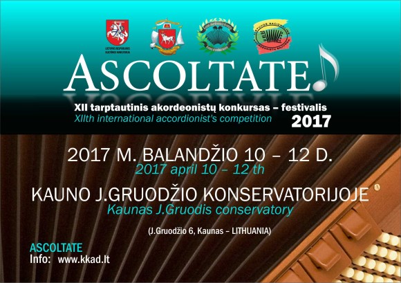banner XII International Accordionist's Competition “Ascoltate 2017”