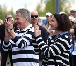 President of Finland Sauli Niinistö and wife Jenni Haukio