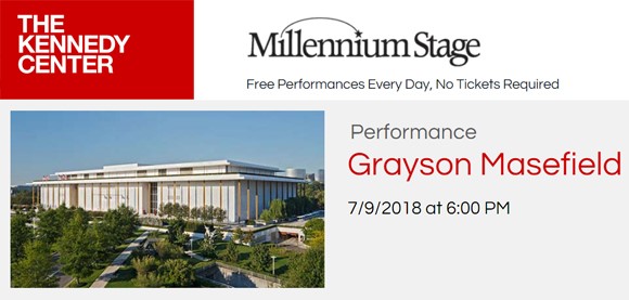 Grayson Masefield Kennedy Center Concert header