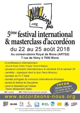 5th International Festival & Master Class, Mons