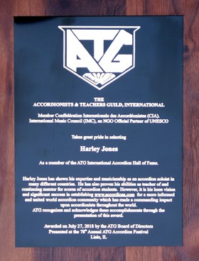 ATG Award for Harley Jones