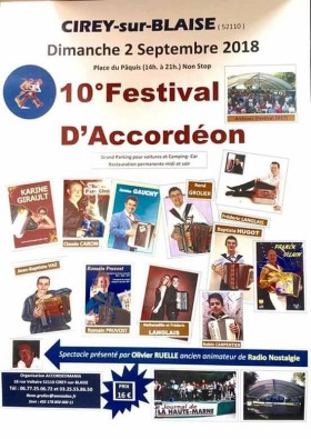 Poster, 10th Festival D’Accordeon, Cirey-sur-Blaise