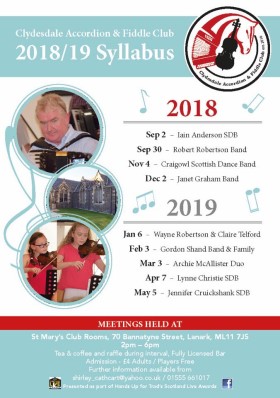 Poster, Clydesdale Accordion & Fiddle Club’s