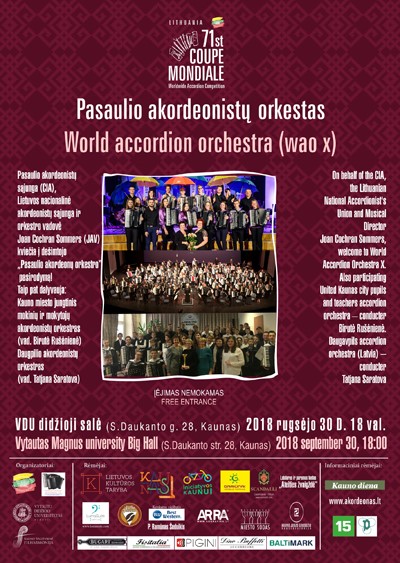 World Accordion Orchestra concert poster