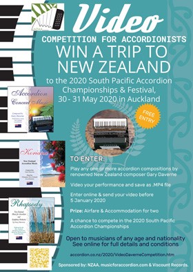 Poster: 2020 International Video Competition & Promotion of Accordion Music by Gary Daverne