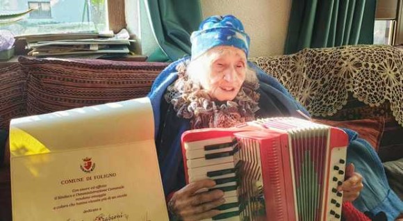 106 year old accordionist