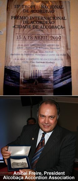 Poster & Aníbal Freire, President of the Alcobaça Accordion Association