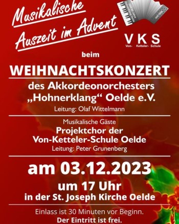 Akkordeonorchester Hohnerklang Oelde e.V. “Christmas Concert”