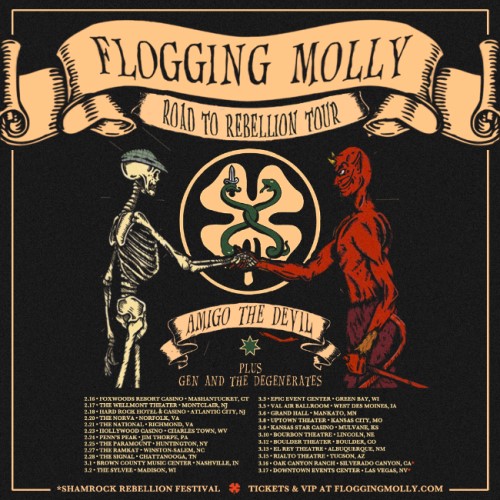 Flogging Molly “Road to Rebellion” Tour 2024