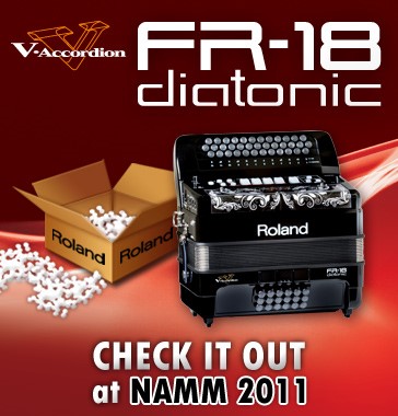 Roland V-Accordion FR-18 Diatonic - check it out at NAMM 2011