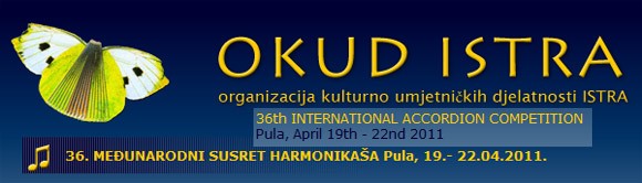 logo for 36th International Accordion Competition, Pula – Croatia