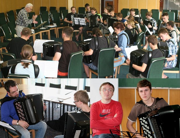 Orchestra, Klaudiusz Baran teaching, Alexander Selivanov teaching.
