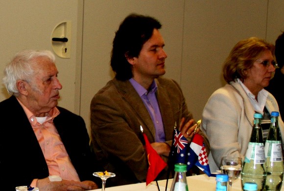 German delegates, Fritz Dobler, Andreas Nebl, Hedy Stark-Fussnegger