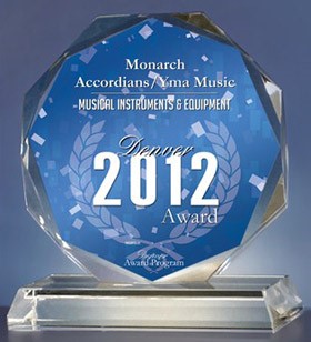Monarch Accordions/YMA Music Denver Award Trophy