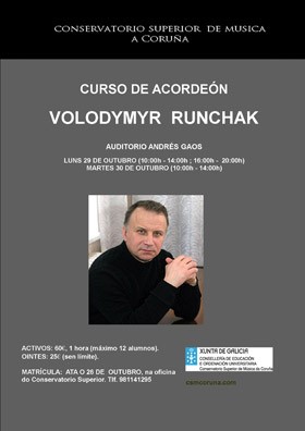 Volodymyr Runchak Master Classes Poster