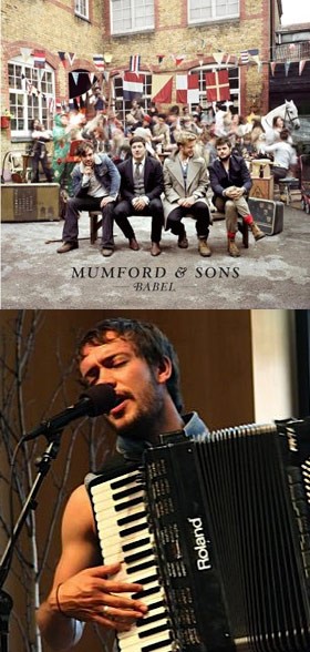 Mumford & Sons Babel CD Cover, Ben Lovett (accordion)