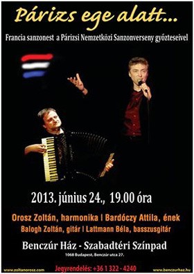 Zoltan Orosz Concert poster