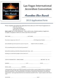 Accordion STAR Search entry form