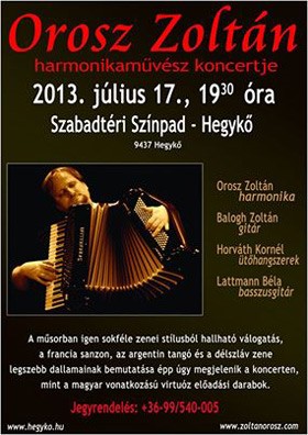 Zoltan Orosz concert poster