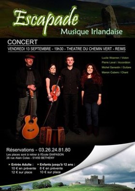 Escapade ‘Musique Irlandise’ Concert poster