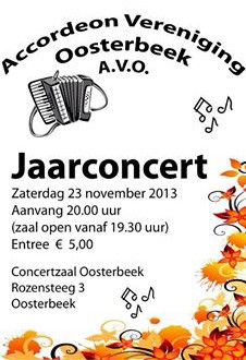 Accordeon Vereniging A.V.O. Concert poster