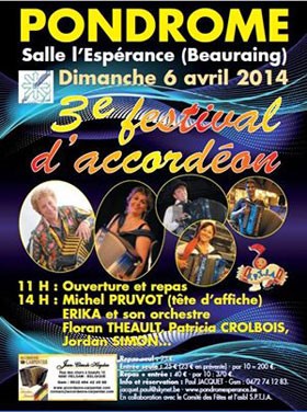 3rd Festival d’Accordeon, Pondrome poster
