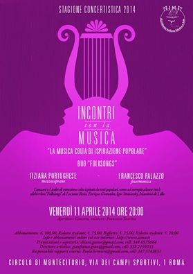 Francesco Palazzo and Tiziana Portoghese Classical Concert poster